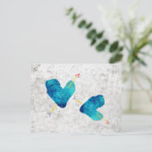 Carte Postale Coeur bleu 14 février (Debout devant)