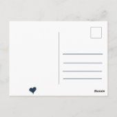 Carte Postale Coeur bleu - Vous me manquez (Dos)