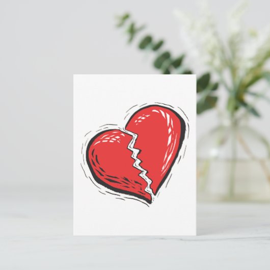 Carte Postale Coeur brisé (Debout devant)