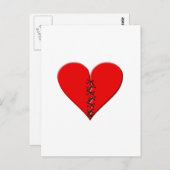 Carte Postale Coeur brisé (Devant / Derrière)