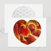 Carte Postale Coeur BUDDHA (Devant / Derrière)