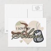 Carte Postale Coeur Camouflage (Devant / Derrière)