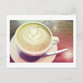 Carte Postale coeur cappuccino
