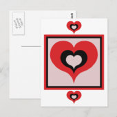Carte Postale Coeur carré (Devant / Derrière)