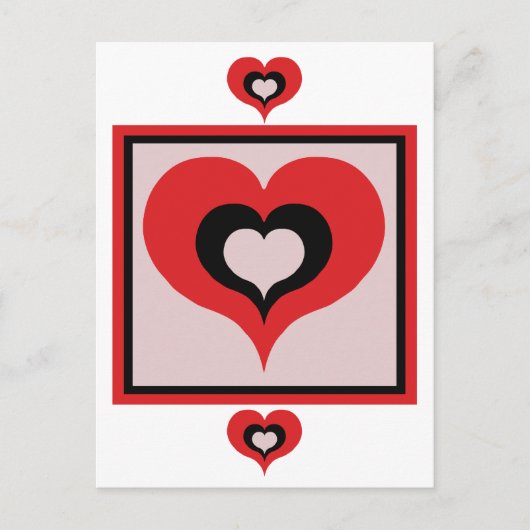 Carte Postale Coeur carré (Devant)