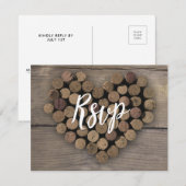 Carte postale Coeur Coeur Vin Rsvp (Devant / Derrière)