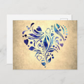 Carte Postale Cœur Coloré (Devant / Derrière)