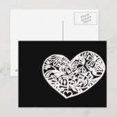 Carte Postale coeur coupé (Devant / Derrière)