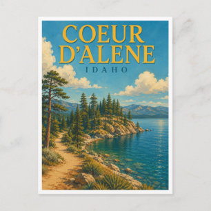 Carte Postale Coeur d’Alene Idaho Tubbs Hill GeoSaga