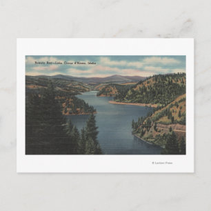 Carte Postale Coeur d'Alene, ID - Vue de Beauty Bay
