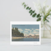 Carte Postale Coeur d'Alene, ID - Vue de City Beach & Pier (Debout devant)