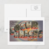 Carte Postale Coeur d'Alene, Idaho - Scènes de grandes lettres (Devant / Derrière)