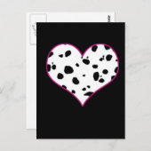 Carte Postale Coeur dalmate (Devant / Derrière)