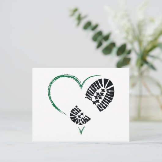 Carte Postale coeur d'amorce (Debout devant)