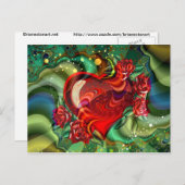 Carte Postale Coeur d'amour (Devant / Derrière)