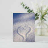 Carte Postale coeur dans la neige (Debout devant)