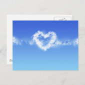 Carte Postale Coeur Dans Le Ciel (Devant / Derrière)