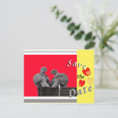 Carte postale Coeur DATE ÉCONOMISER LES AÉRODROMES (Debout devant)