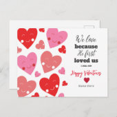 Carte Postale Cœur de Bible d'amour mignon de la Saint-Valentin (Devant / Derrière)