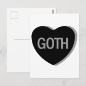Carte Postale Coeur de bonbons - Goth (Devant / Derrière)