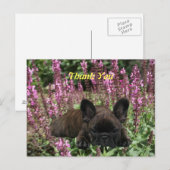 Carte Postale Cœur de Bouledogue Français (Devant / Derrière)