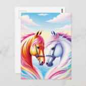 Carte Postale Coeur de cheval (Devant / Derrière)