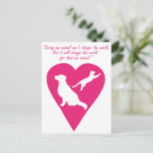 Carte Postale Coeur de chien et de chat (Debout devant)