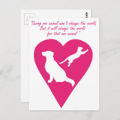 Carte Postale Coeur de chien et de chat (Devant / Derrière)