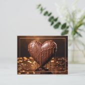 Carte Postale Coeur de chocolat intense Valentine (Debout devant)