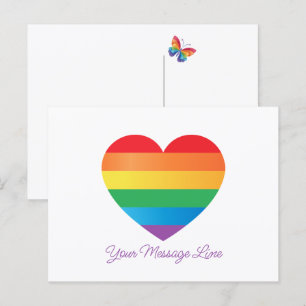 Carte Postale Cœur de couleurs fières