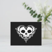 Carte Postale Coeur de crâne décoratif (Debout devant)