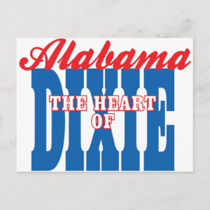 Carte Postale Coeur de Dixie en Alabama