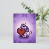 Carte Postale coeur de Dragon mignon (Debout devant)