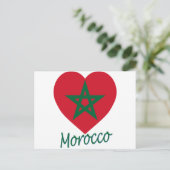 Carte Postale Coeur de drapeau du Maroc (Debout devant)