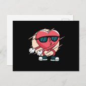 Carte Postale Coeur de fleur (Devant / Derrière)