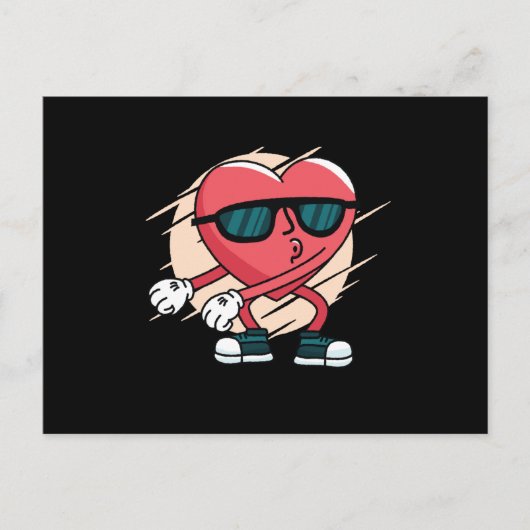 Carte Postale Coeur de fleur (Devant)