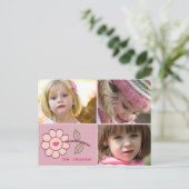 Carte Postale coeur de fleurs (Debout devant)