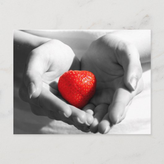 Carte Postale Cœur de fraise (Devant)