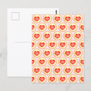 Carte Postale Coeur de fraise classique Empreinte numérique Cook