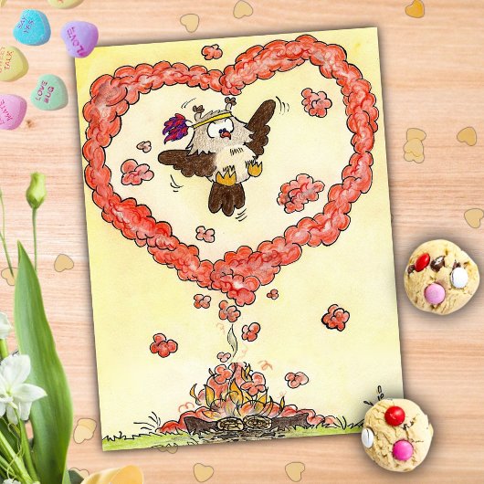 Carte postale COEUR DE FUMÉE par Nicole Janes