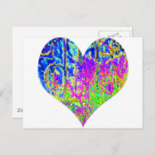 Carte Postale Coeur de graffiti de poker (Devant / Derrière)