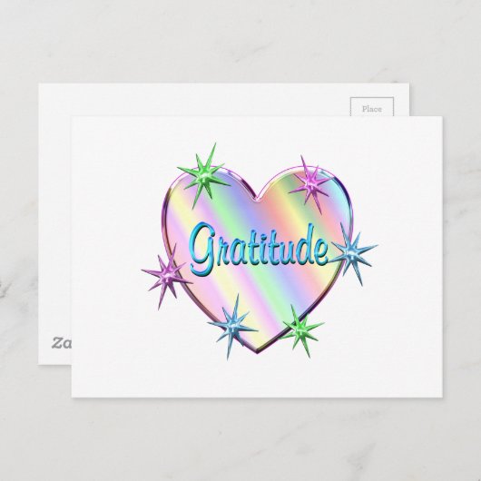 Carte Postale Coeur de gratitude (Devant / Derrière)