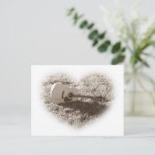 Carte Postale Coeur de guitare acoustique (Debout devant)