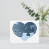 Carte postale Coeur de Jigsaw (Debout devant)