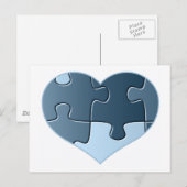 Carte postale Coeur de Jigsaw (Devant / Derrière)