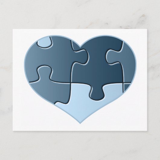 Carte postale Coeur de Jigsaw (Devant)