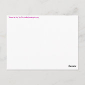 Carte postale Coeur de joie (Dos)