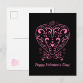 Carte postale Coeur de la Saint-Valentin (Devant / Derrière)