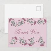 Carte Postale Cœur de la Saint-Valentin à l'aquarelle florale Me (Devant / Derrière)