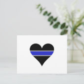 Carte Postale Coeur de ligne bleue (Debout devant)